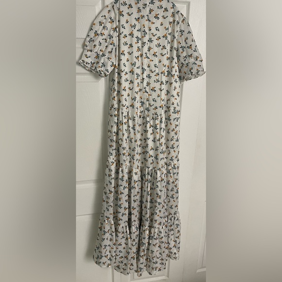 NWT Sister Jane Wild Flower Tiered Maxi Dress in Ivory/Yellow/Blue - Picture 2 of 6